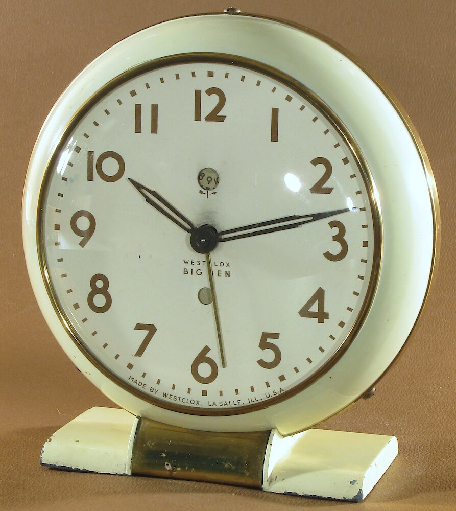 Westclox Big Ben Style 5 Electric Ivory Plain. Westclox Big Ben Style 5 Electric Ivory Plain Clock Example Photo