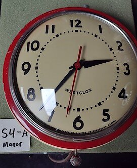 Westclox Manor Ivory And Red S4a. Westclox Manor Ivory And Red S4a Clock Example Photo