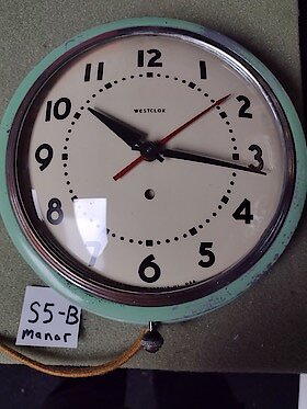 Westclox Manor Green S5b. Westclox Manor Green S5b Clock Example Photo