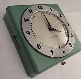 Westclox Belfast Style 1 Green. Westclox Belfast Style 1 Green Clock Example Photo