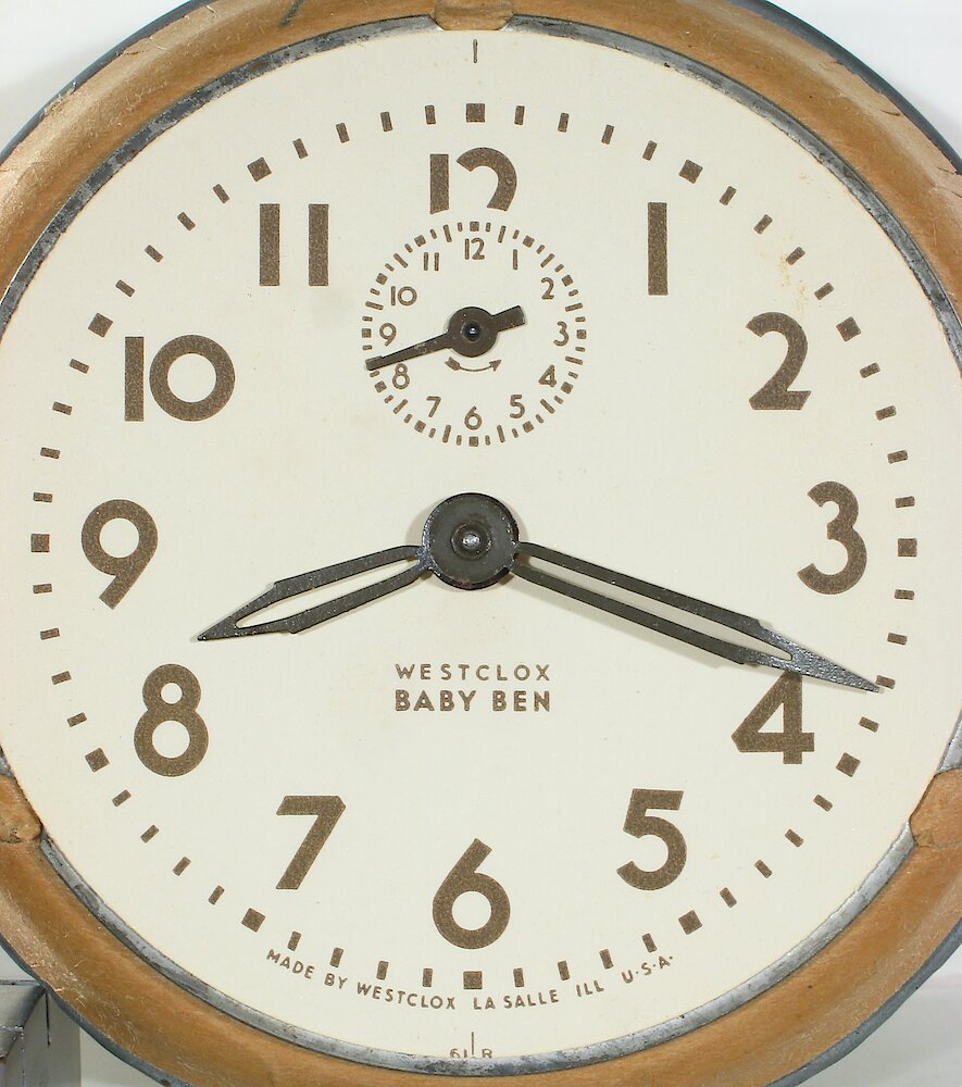 Westclox Baby Ben Style 5 Ivory Plain. Westclox Baby Ben Style 5 Ivory Plain Clock Example Photo