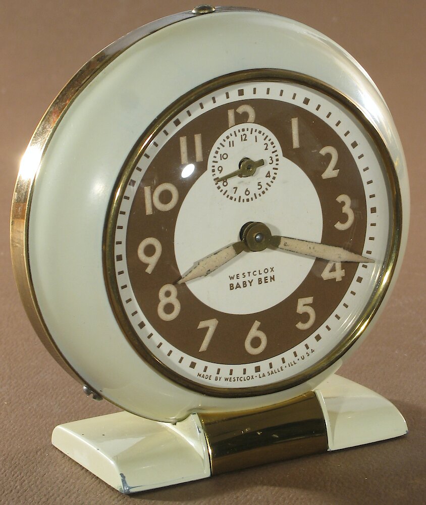 Westclox Baby Ben Style 5 Ivory Luminous. Westclox Baby Ben Style 5 Ivory Luminous Clock Example Photo