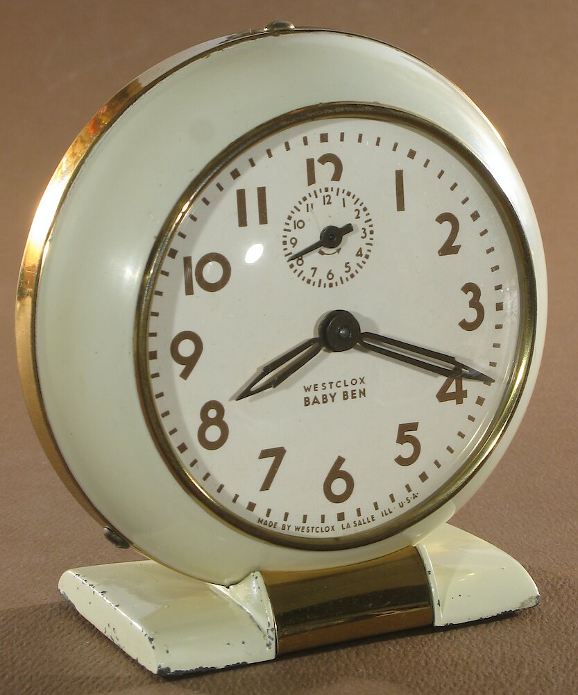 Westclox Baby Ben Style 5 Ivory Plain. Westclox Baby Ben Style 5 Ivory Plain Clock Example Photo