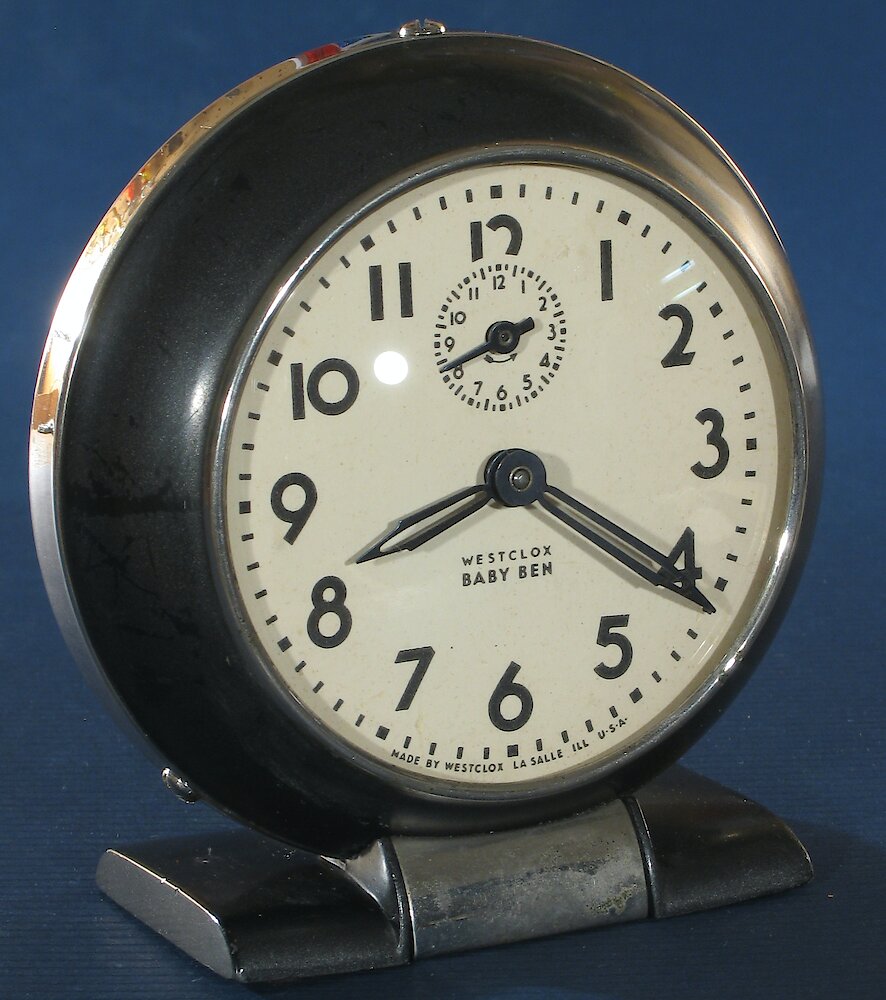 Westclox Baby Ben Style 5 Black Plain. Westclox Baby Ben Style 5 Black Plain Clock Example Photo