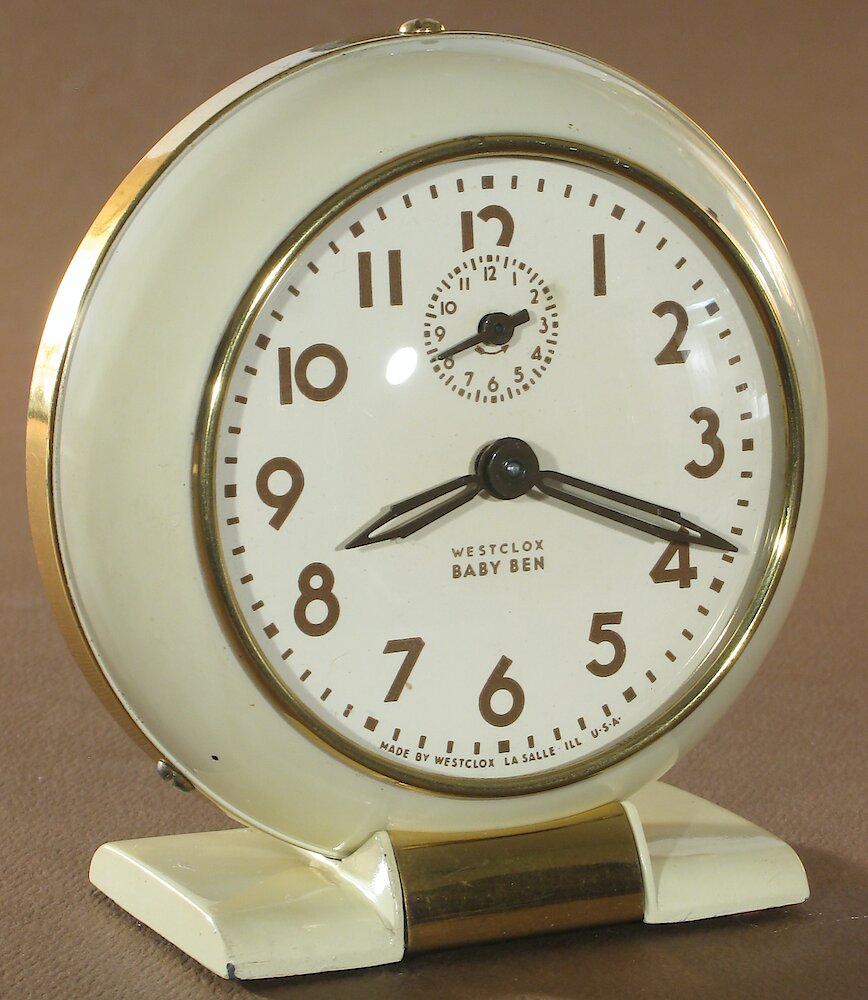 Westclox Baby Ben Style 5 Ivory Plain. Westclox Baby Ben Style 5 Ivory Plain Clock Example Photo