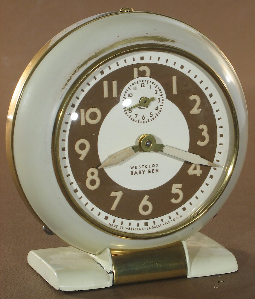 Westclox Baby Ben Style 5 Ivory Plain. Westclox Baby Ben Style 5 Ivory Plain Clock Example Photo