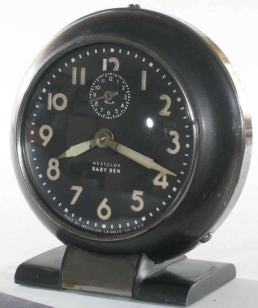 Westclox Baby Ben Style 5 Black Luminous. Westclox Baby Ben Style 5 Black Luminous Clock Example Photo