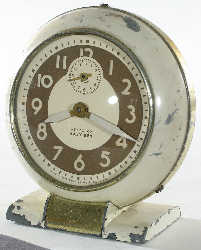 Westclox Baby Ben Style 5 Ivory Luminous. Westclox Baby Ben Style 5 Ivory Luminous Clock Example Photo