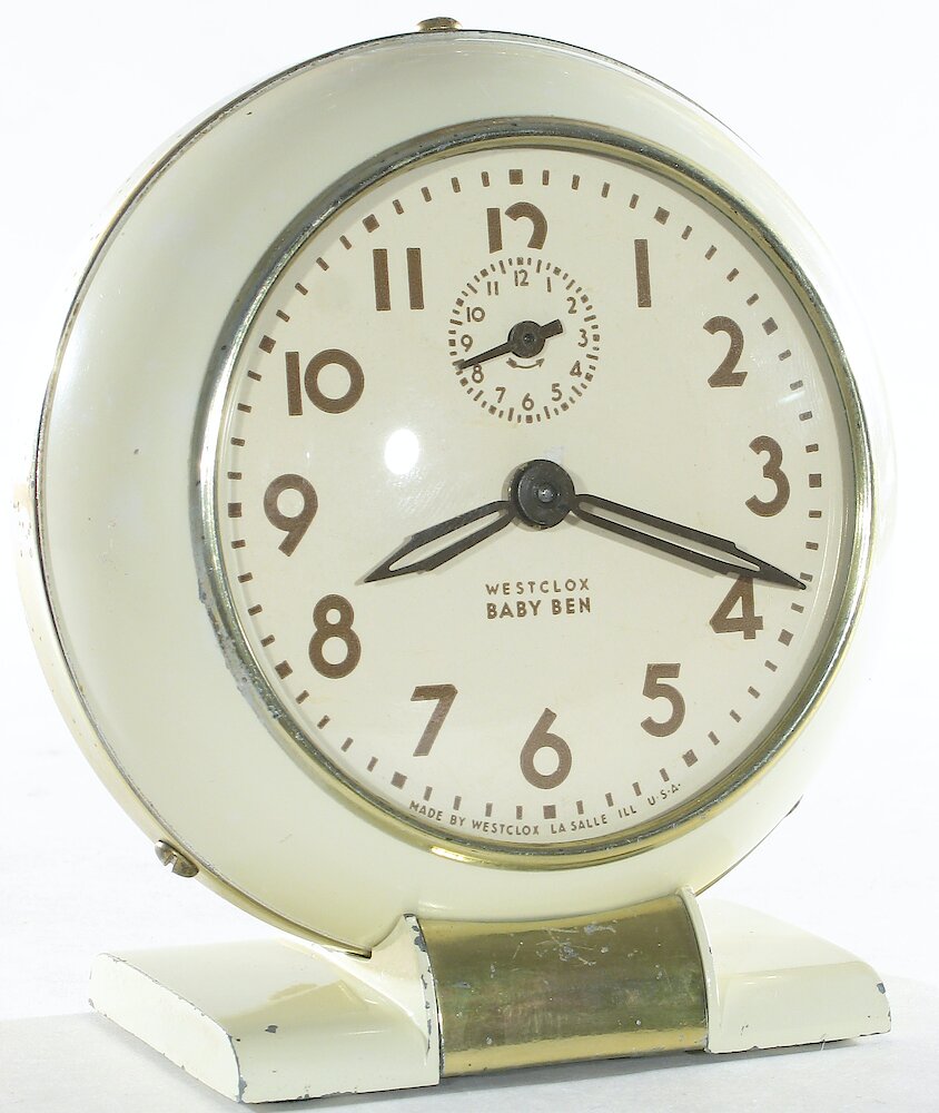 Westclox Baby Ben Style 5 Ivory Plain. Westclox Baby Ben Style 5 Ivory Plain Clock Example Photo