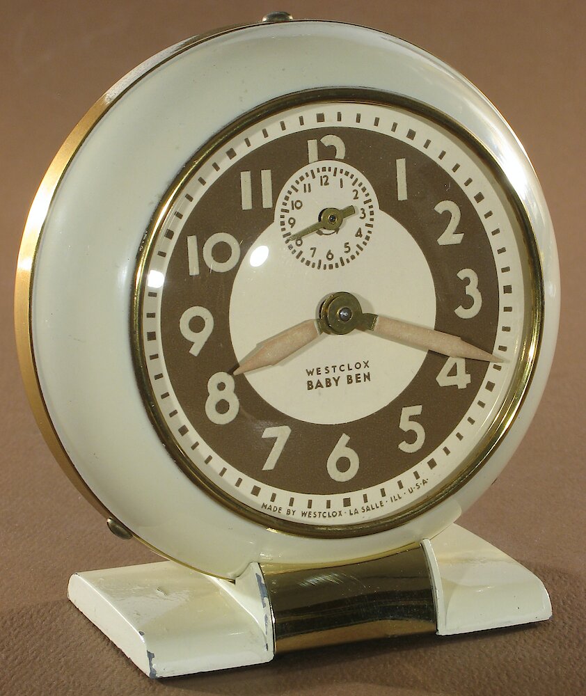 Westclox Baby Ben Style 5 Ivory Luminous. Westclox Baby Ben Style 5 Ivory Luminous Clock Example Photo