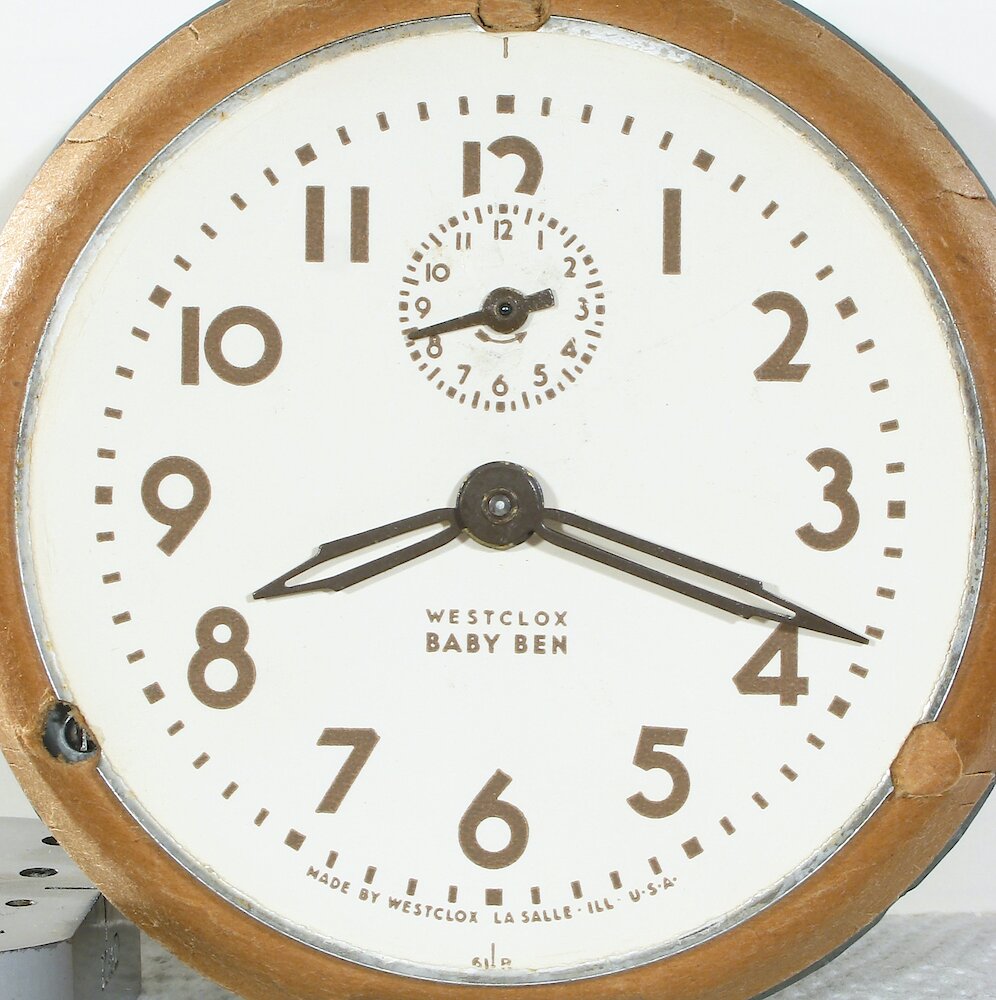 Westclox Baby Ben Style 5 Ivory Plain. Westclox Baby Ben Style 5 Ivory Plain Clock Example Photo