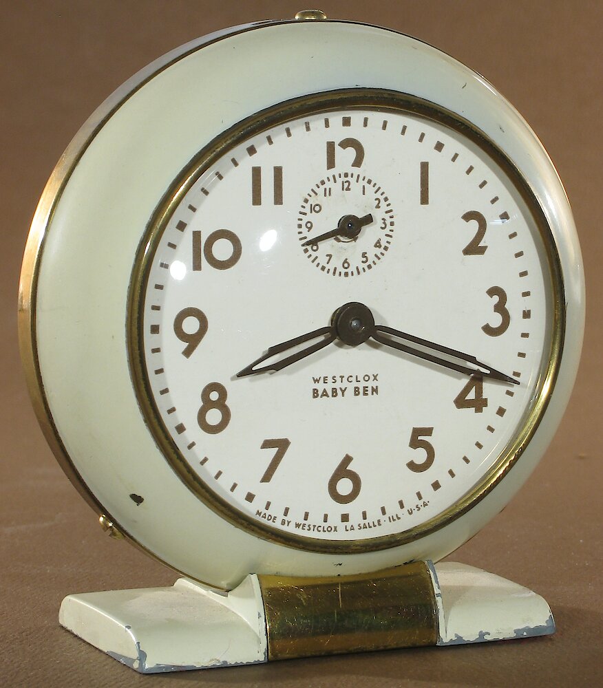 Westclox Baby Ben Style 5 Ivory Plain. Westclox Baby Ben Style 5 Ivory Plain Clock Example Photo