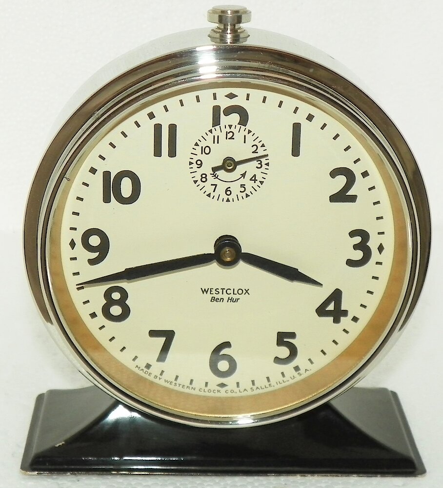 Westclox Ben Hur Style 2. Westclox Ben Hur Style 2 Clock Example Photo