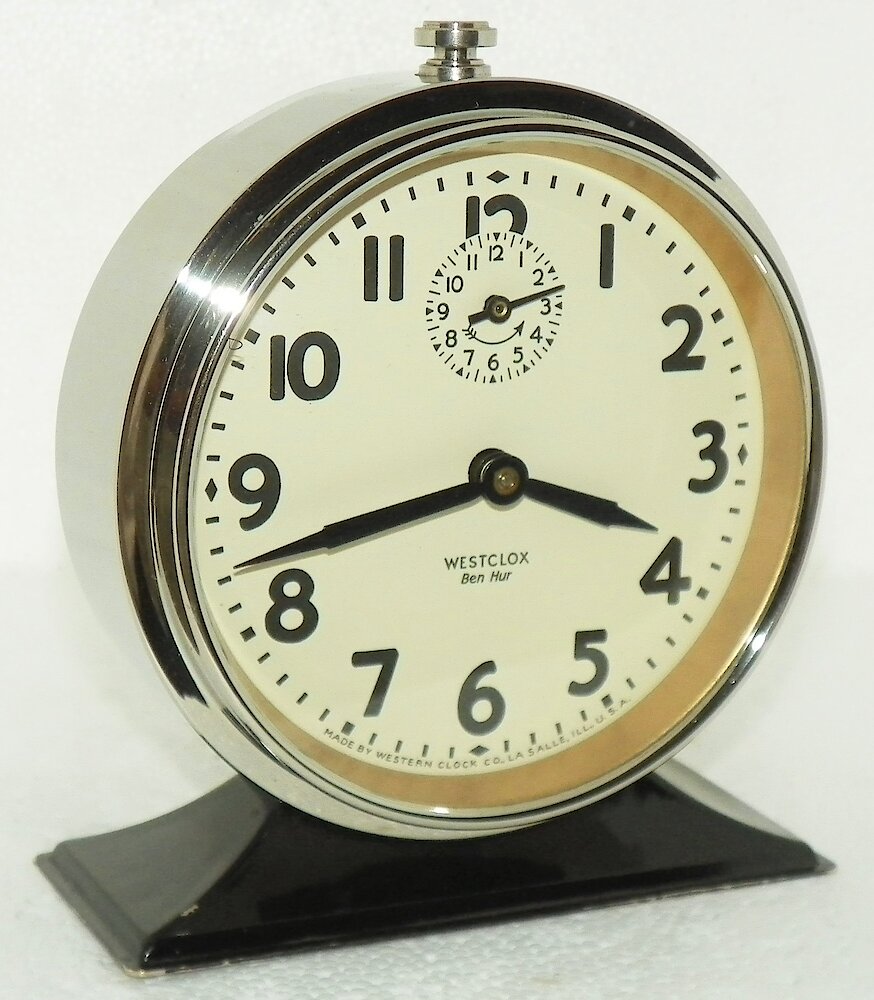 Westclox Ben Hur Style 2. Westclox Ben Hur Style 2 Clock Example Photo