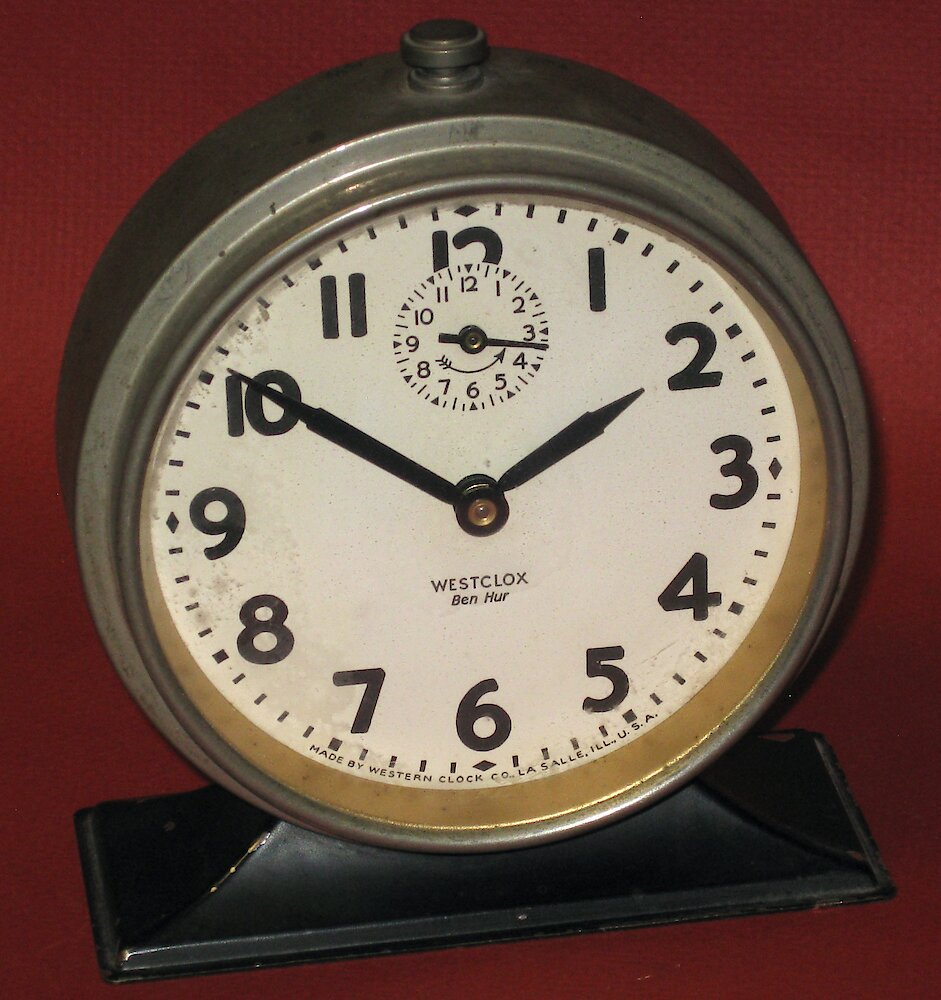 Westclox Ben Hur Style 2. Westclox Ben Hur Style 2 Clock Example Photo