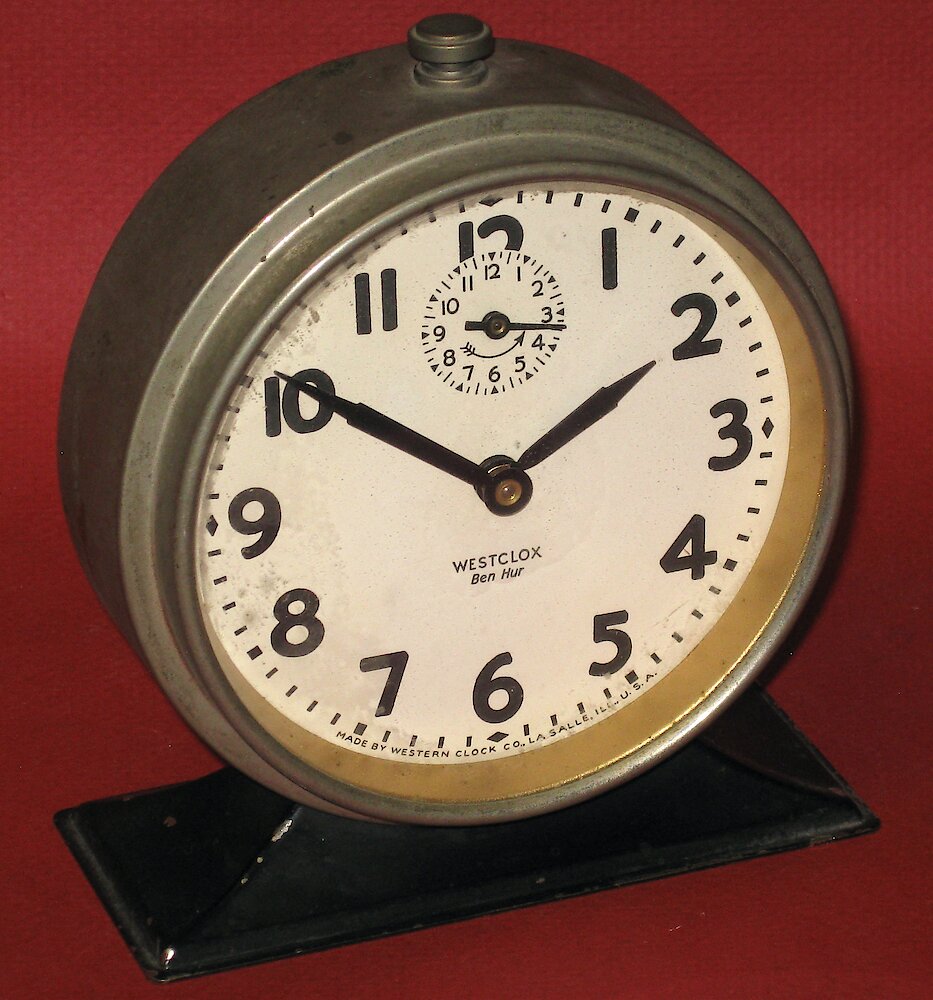 Westclox Ben Hur Style 2. Westclox Ben Hur Style 2 Clock Example Photo