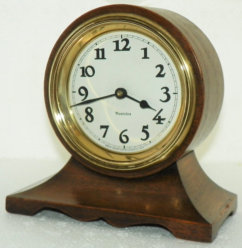 Westclox Monitor Wood Case. Westclox Monitor Wood Case Clock Example Photo