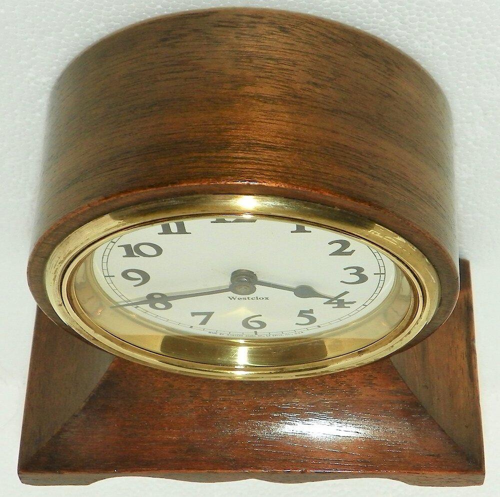 Westclox Monitor Wood Case. Westclox Monitor Wood Case Clock Example Photo