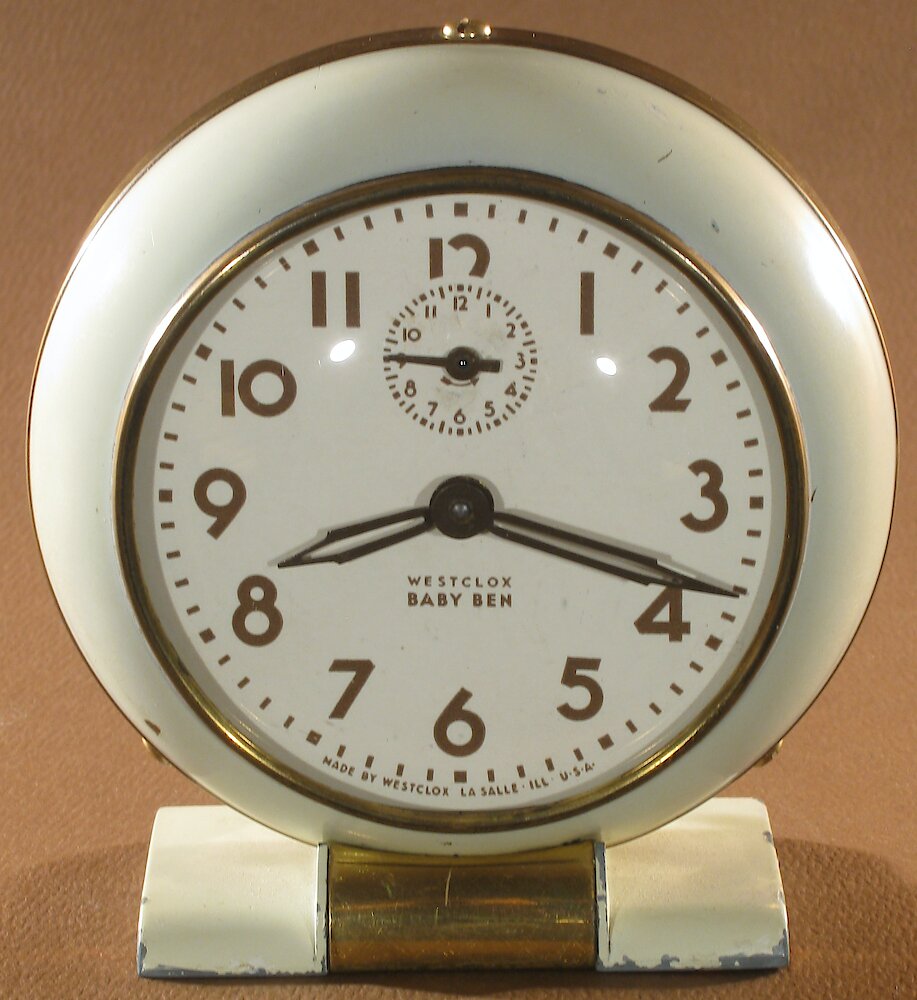 Westclox Baby Ben Style 5 Ivory Plain. Westclox Baby Ben Style 5 Ivory Plain Clock Example Photo