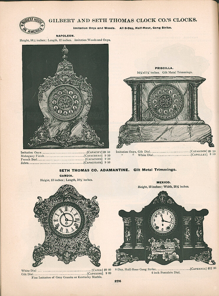 Busiest House in America Illustrated Catalog 1897 > 276
