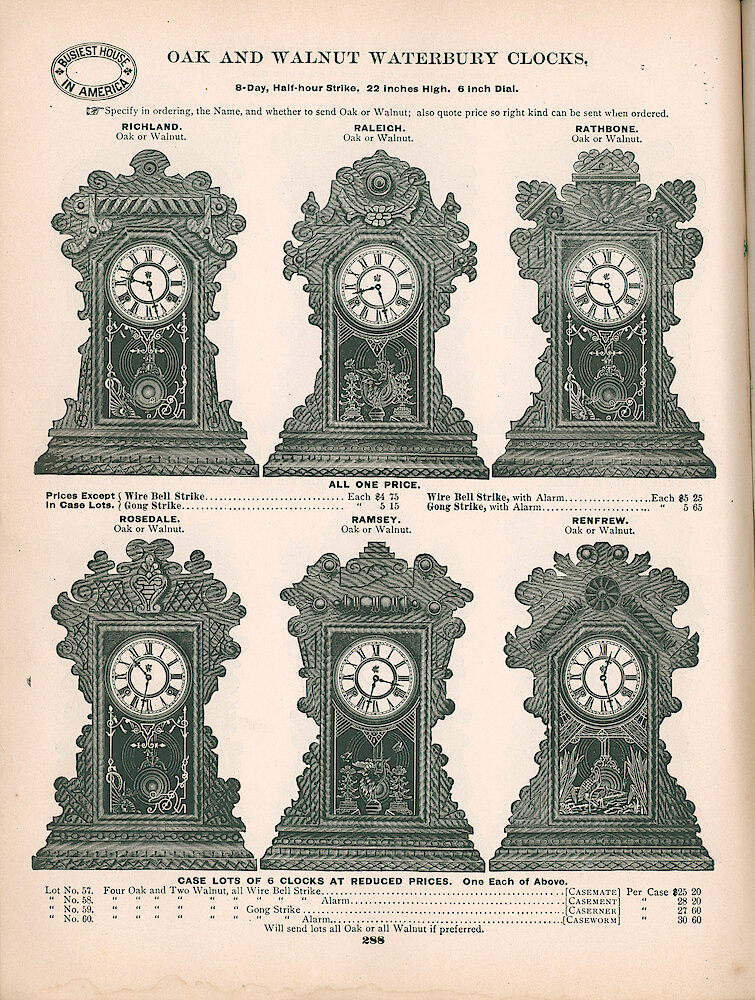 Busiest House in America Illustrated Catalog 1897 > 288