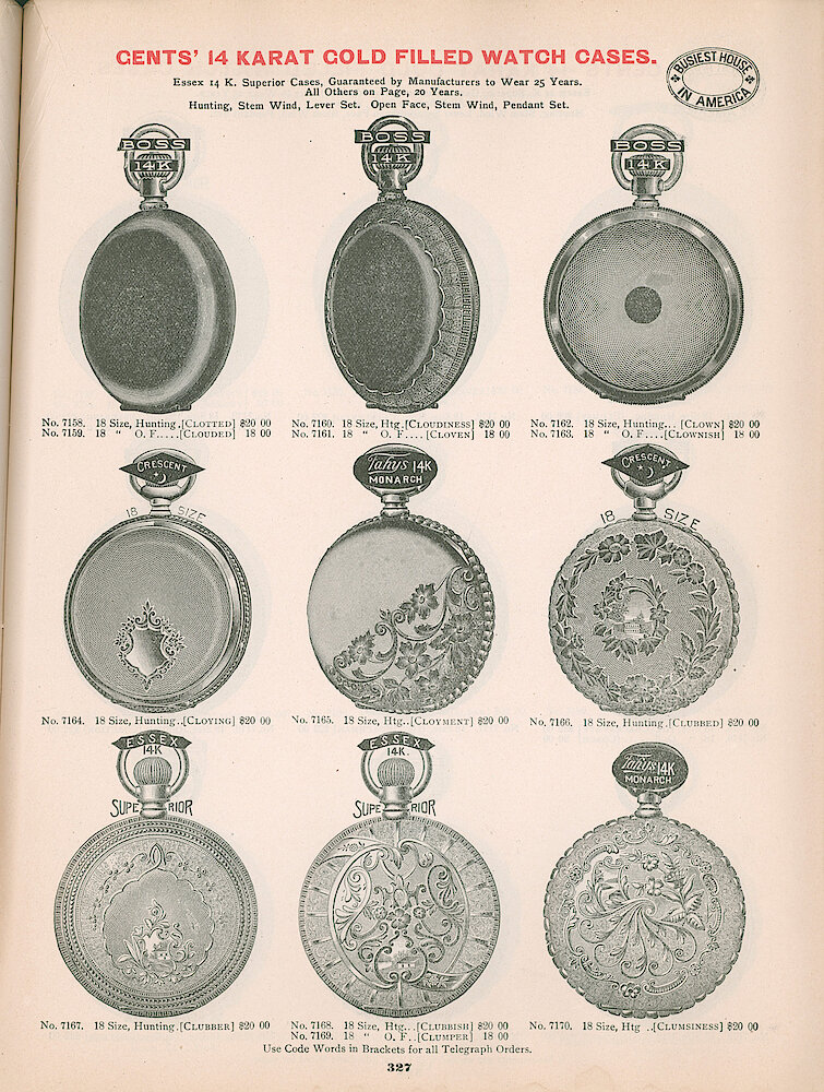 Busiest House in America Illustrated Catalog 1897 > 327