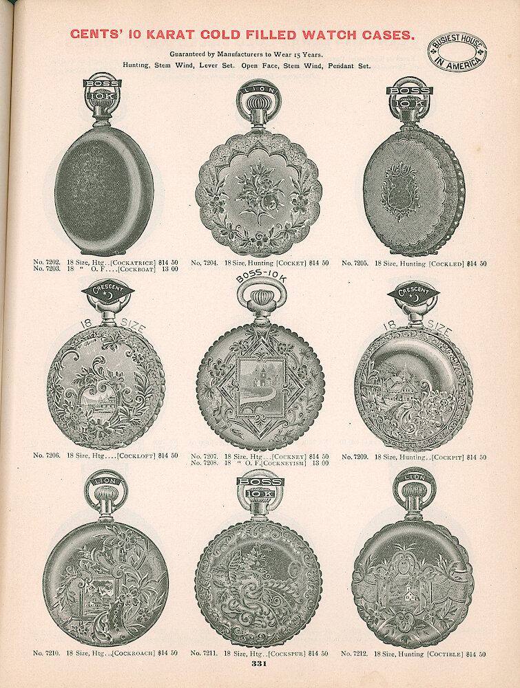 Busiest House in America Illustrated Catalog 1897 > 331