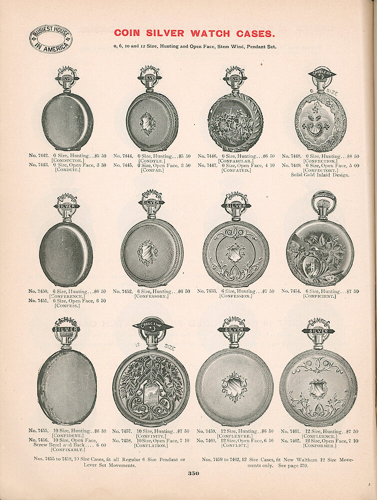 Busiest House in America Illustrated Catalog 1897 > 350