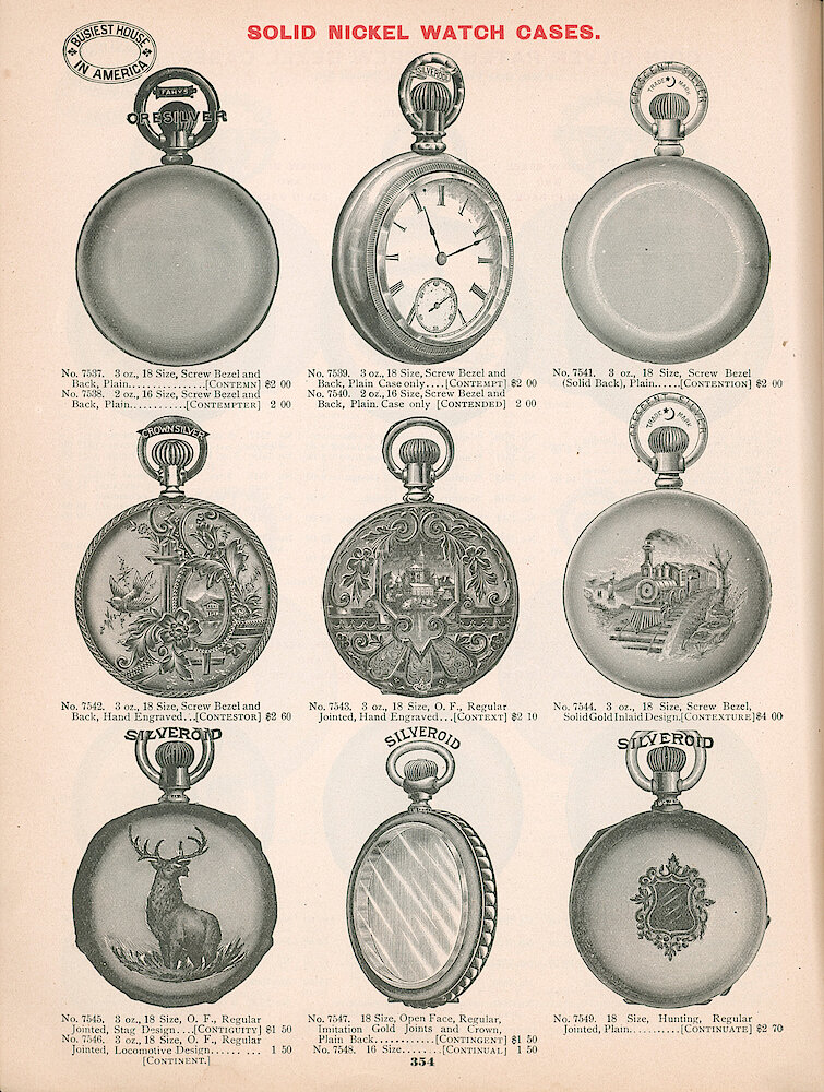 Busiest House in America Illustrated Catalog 1897 > 354