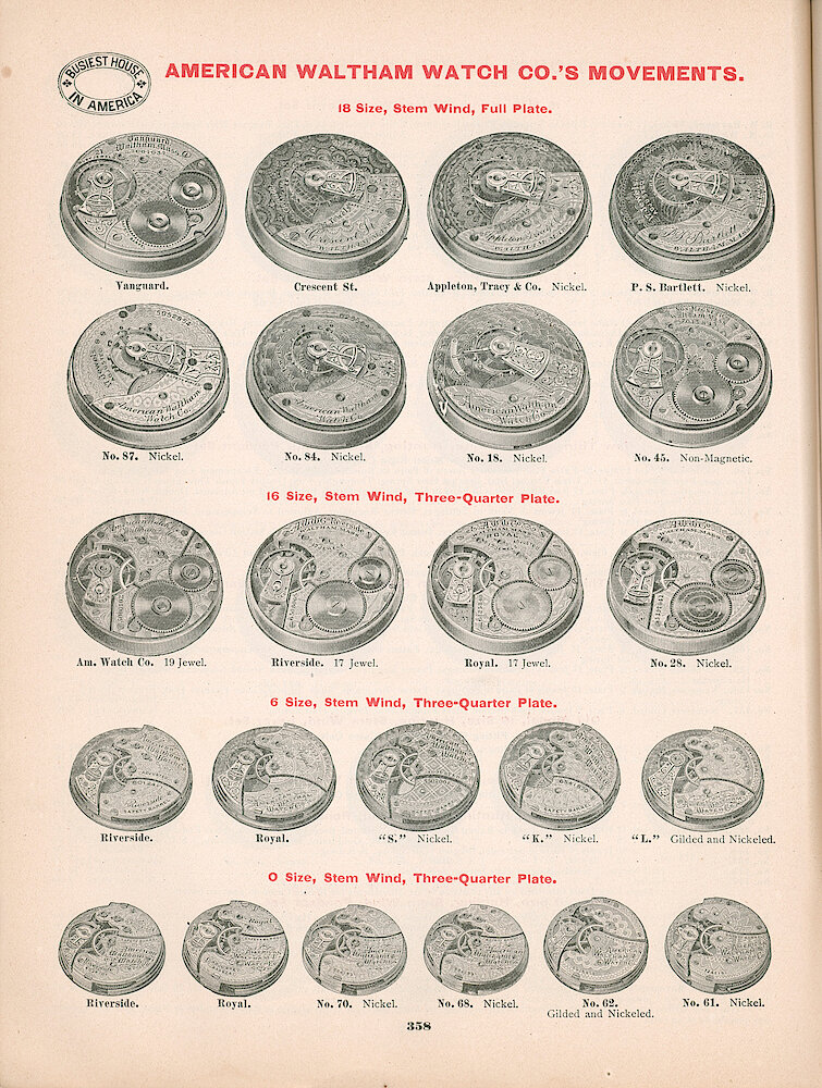 Busiest House in America Illustrated Catalog 1897 > 358