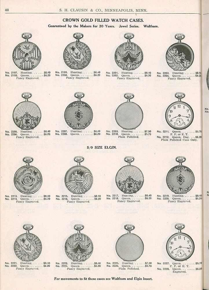 S. H. Clausin & Co. 1917 Catalog > 40