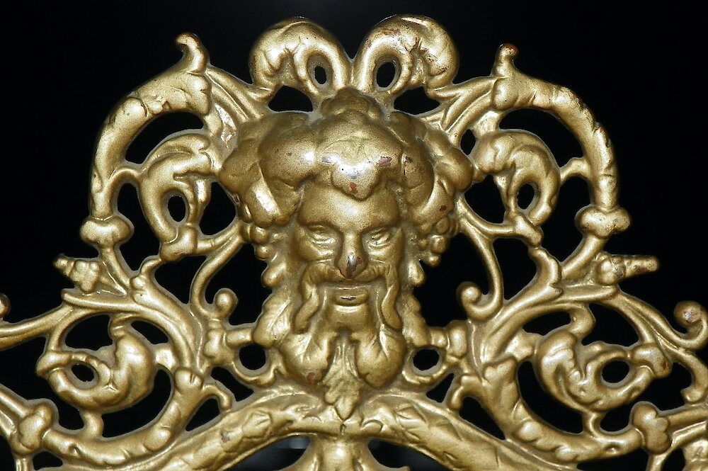 Bacchus Scrollwork Cast Front. Bacchus Scrollwork Cast Front Clock Example Photo