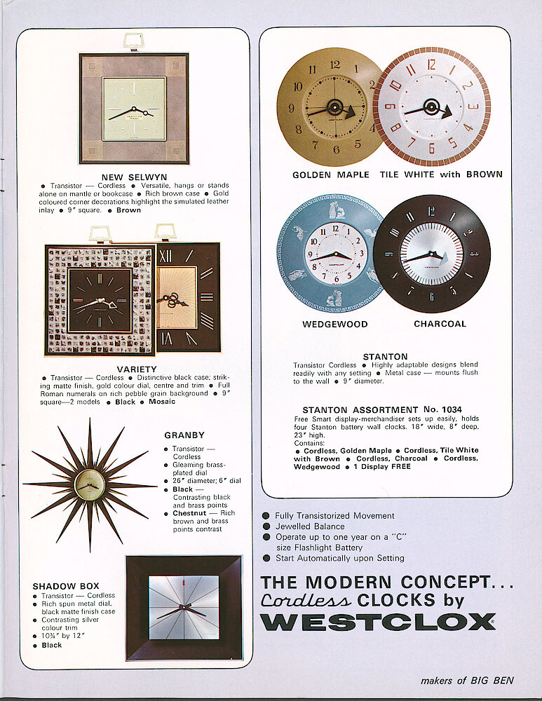 Westclox Canada 1964 Catalog > 13