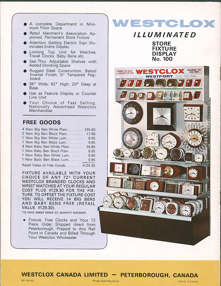 Westclox Canada 1964 Catalog > B