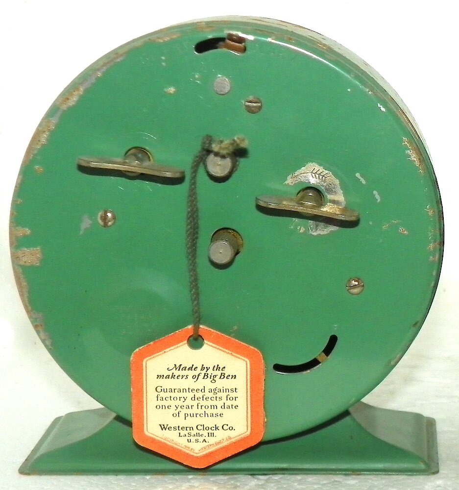 Westclox Bantam Style 2 Green. Westclox Bantam Style 2 Green Clock Example Photo