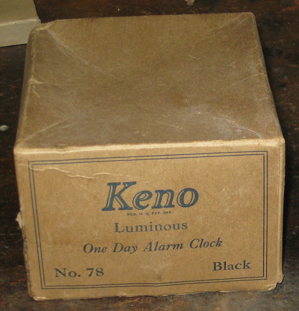 Westclox Keno Style 3 Black Luminous. Westclox Keno Style 3 Black Luminous Clock Example Photo