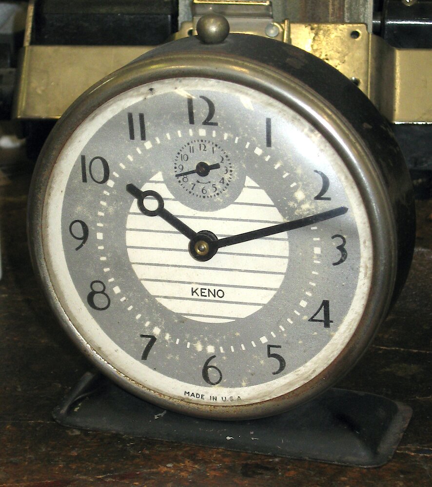 Westclox Keno Style 3 Black Plain. Westclox Keno Style 3 Black Plain Clock Example Photo