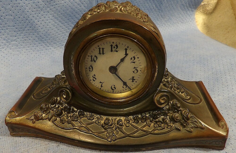 Sears Tambour Gold Plate. Sears Tambour Gold Plate Clock Example Photo