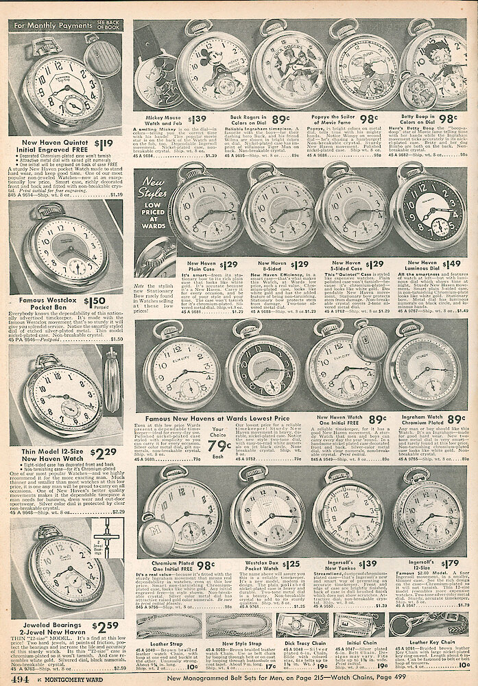 Montgomery Ward Fall & Winter 1935 - 36 Catalog > 494