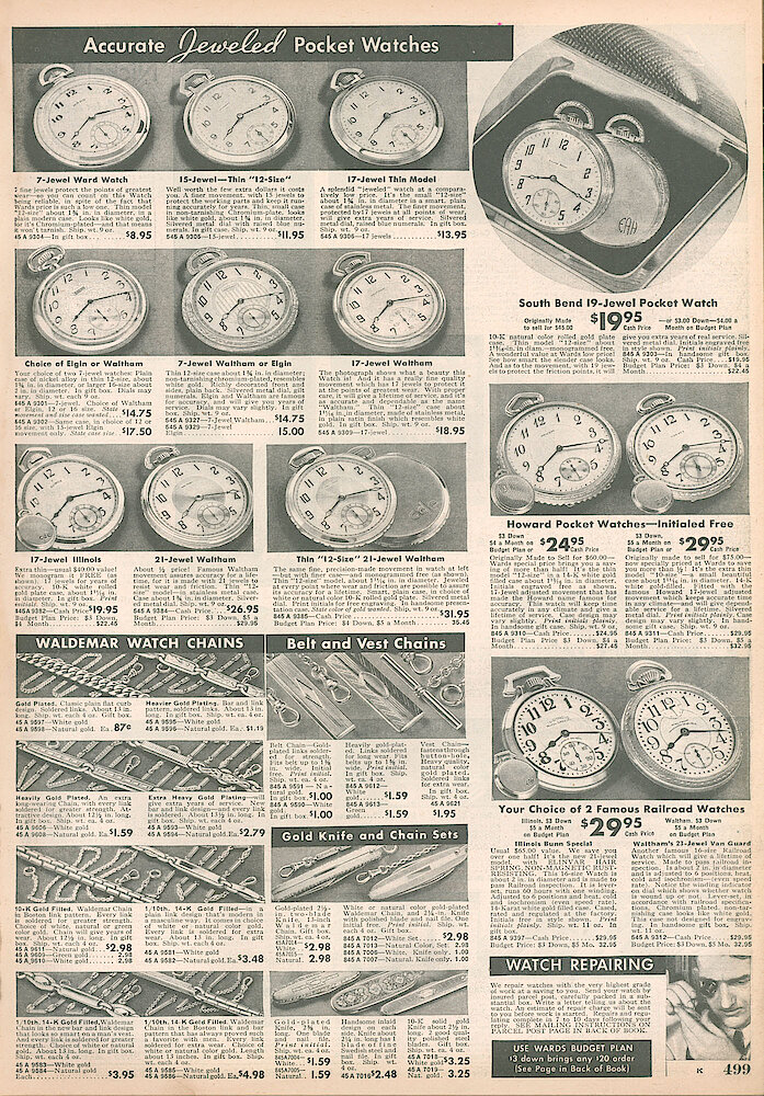 Montgomery Ward Fall & Winter 1935 - 36 Catalog > 499