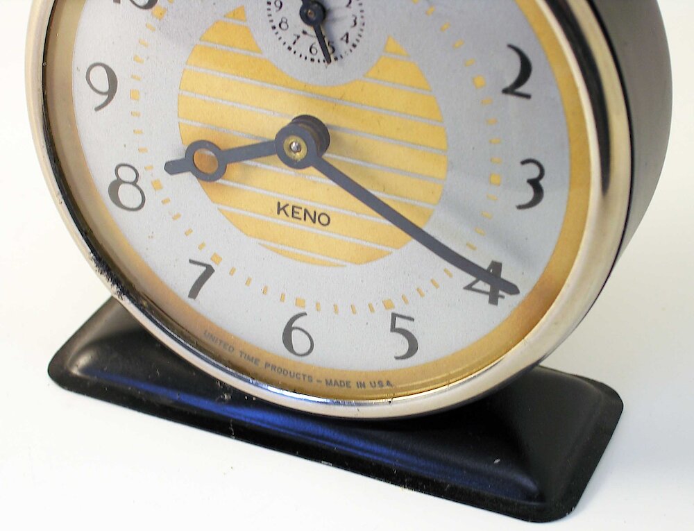 Westclox Keno Style 3 Black Plain. Westclox Keno Style 3 Black Plain Clock Example Photo