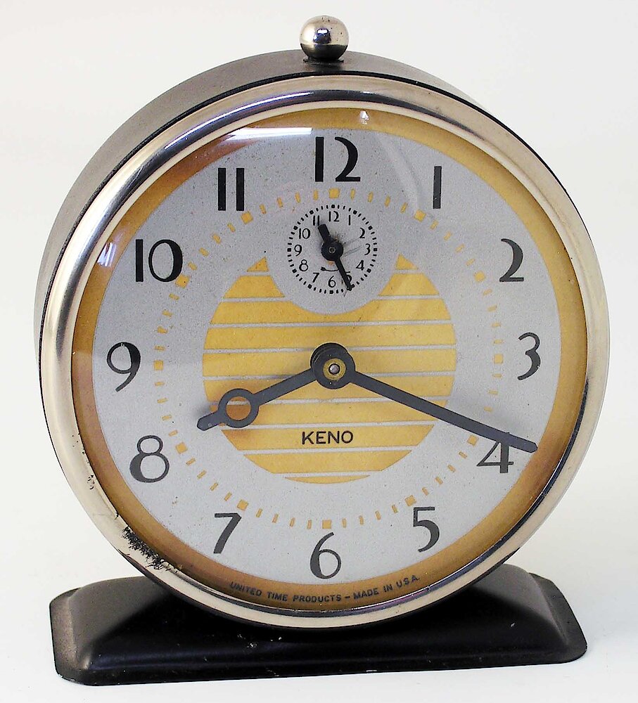 Westclox Keno Style 3 Black Plain. Westclox Keno Style 3 Black Plain Clock Example Photo