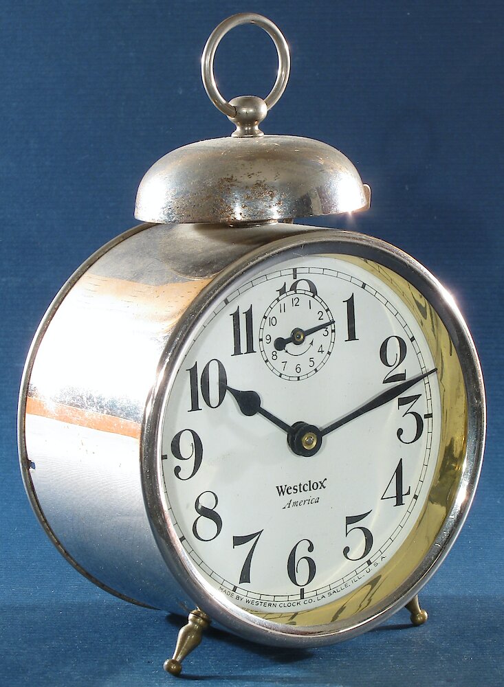 Westclox America Style 2 Nickel. Westclox America Style 2 Nickel Clock Example Photo