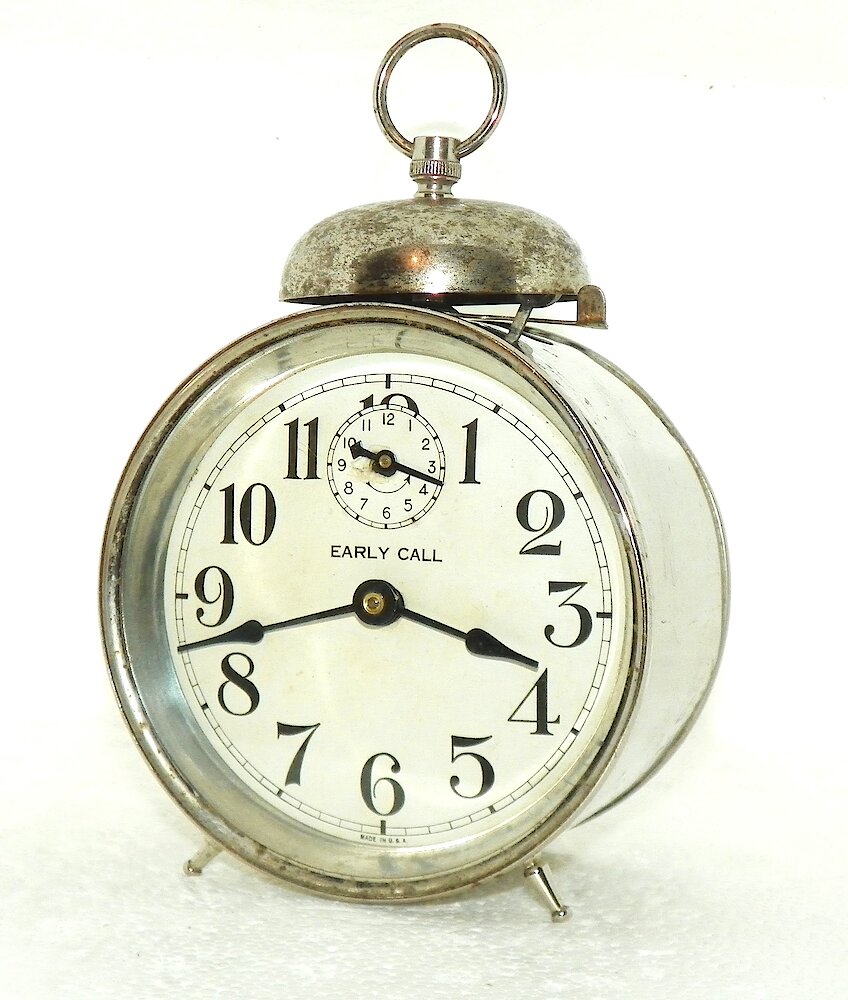 Westclox America Style 1a Nickel. Westclox America Style 1a Nickel Clock Example Photo