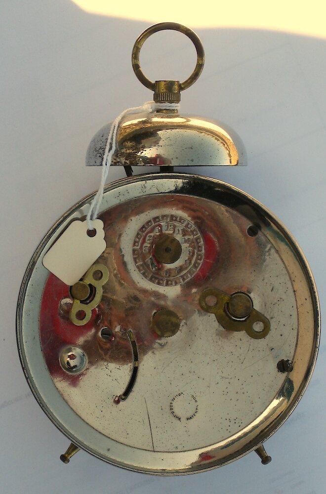 Westclox Standard Alarm. Lord Baltimore, 1902 pat.