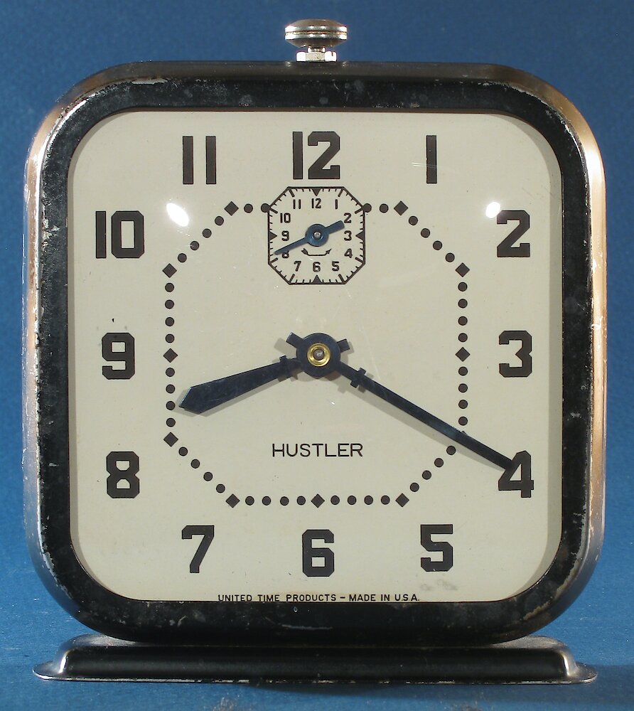 Westclox Hustler Style 1 Black. Westclox Hustler Style 1 Black Clock Example Photo