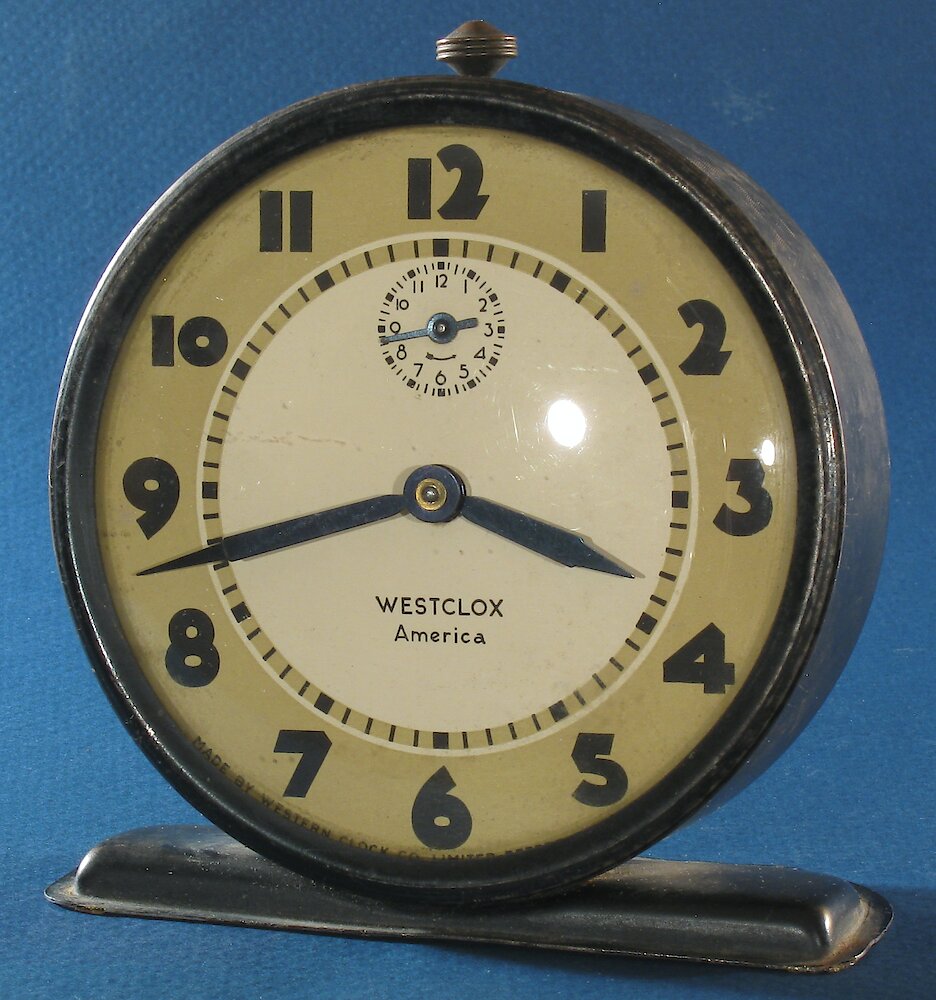 Westclox Canada America Style 5 Black. Westclox Canada America Style 5 Black Clock Example Photo