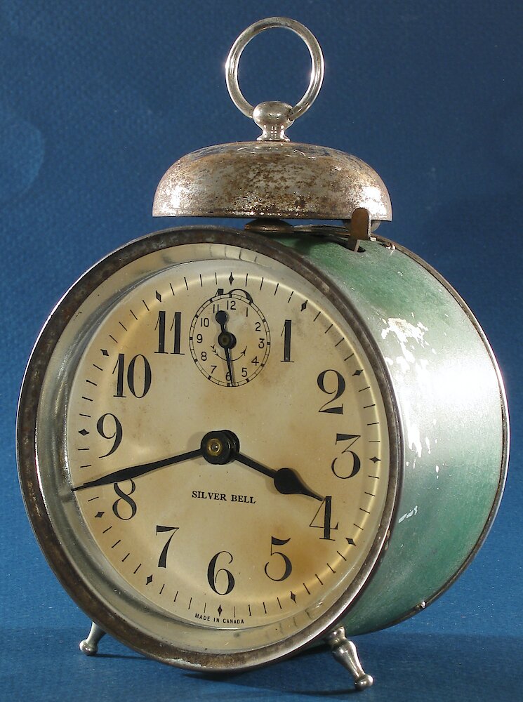 Westclox Canada Silver Bell Green In Monitor Case. Westclox Canada Silver Bell Green In Monitor Case Clock Example Photo