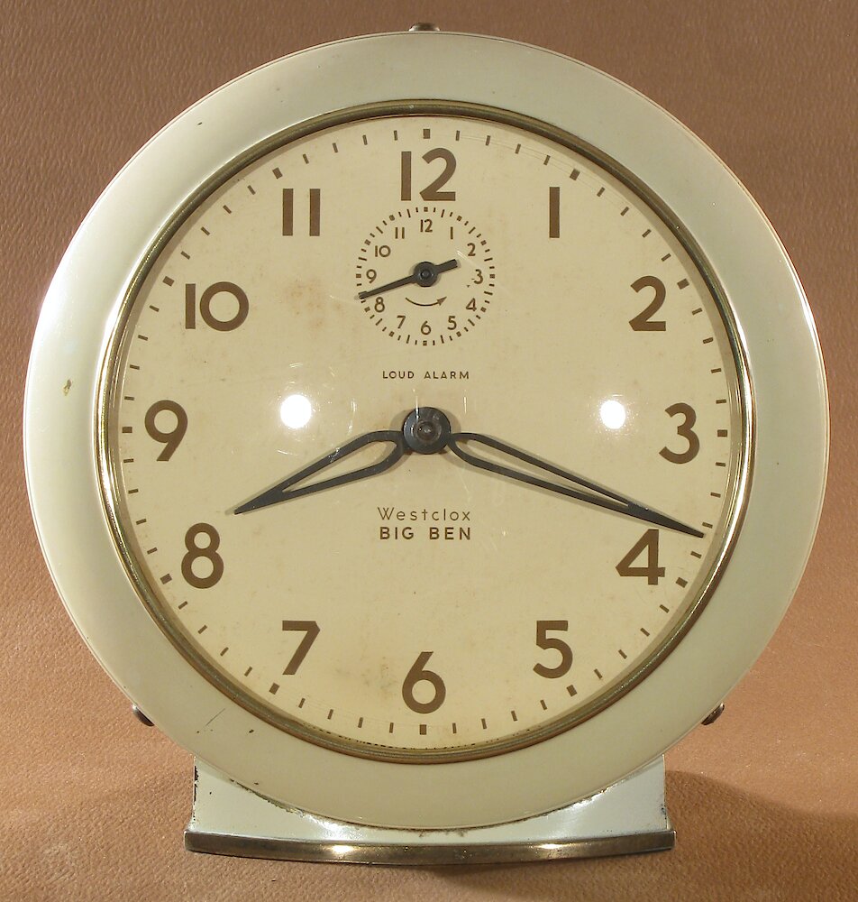 Westclox Big Ben Style 6 Loud Alarm Ivory Plain. Westclox Big Ben Style 6 Loud Alarm Ivory Plain Clock Example Photo