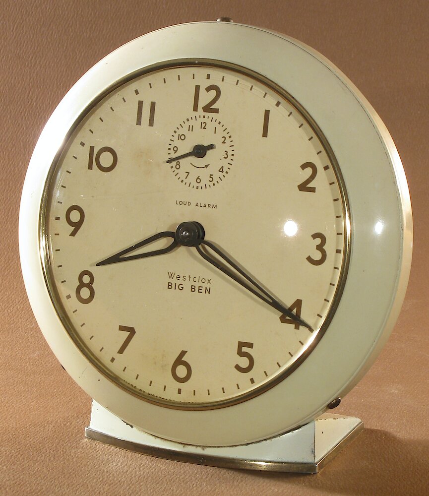 Westclox Big Ben Style 6 Loud Alarm Ivory Plain. Westclox Big Ben Style 6 Loud Alarm Ivory Plain Clock Example Photo